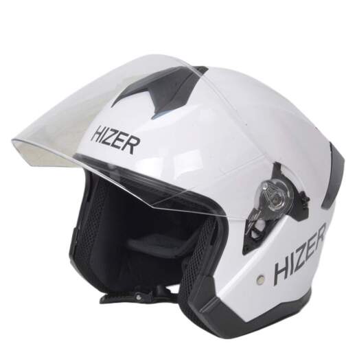 Шлем мото открытый HIZER J232 #1 (S) White (2 визора) pitbikemarket.ru