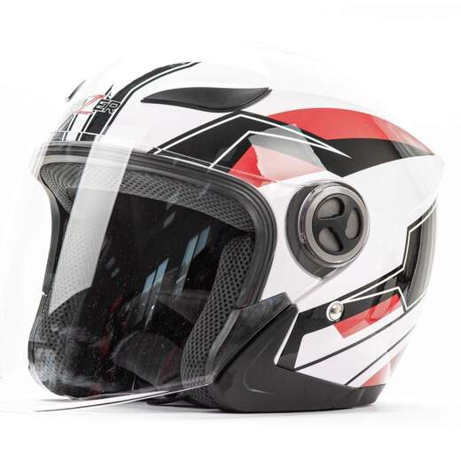 Шлем мото открытый HIZER J219 №1 White, L pitbikemarket.ru